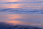 Meereswellen im Sonnenuntergang, Rilke,Trauer